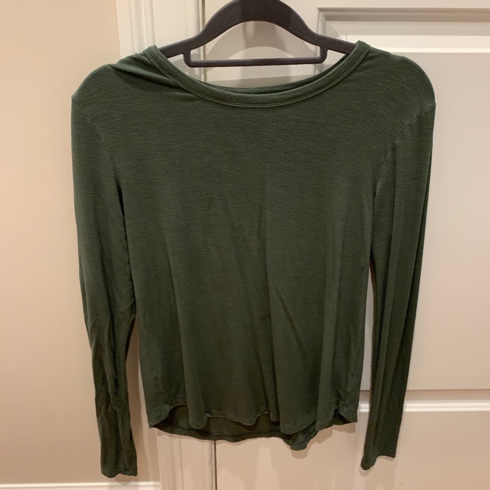 Olive Green Long Sleeve Tee